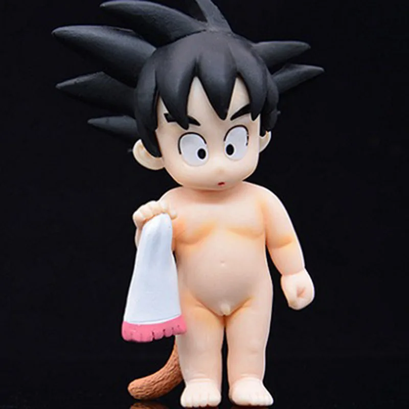 Anime Dragon Ball Z Child Son Goku Take a Shower PVC Action Figure Toy Model Statue Collection Car Funny Room Desktop Decoration