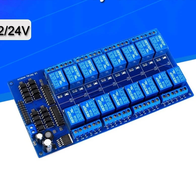 Kit de bricolaje módulo de blindaje de relé de canal 12V * 1 relé (placa azul) con microcontrolador optoacoplador LM2576