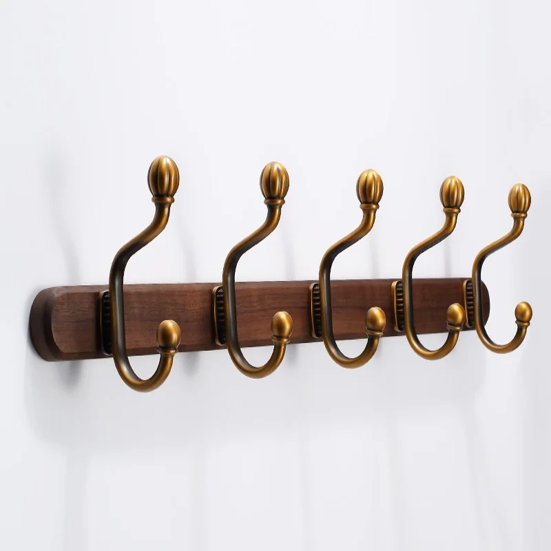 

Solid Wood Bathroom Towel Hanger Bathroom Clothes Hook Wall-Mounted Antique Towel Hook Bath robe Hook Key Hat Bag Hanger
