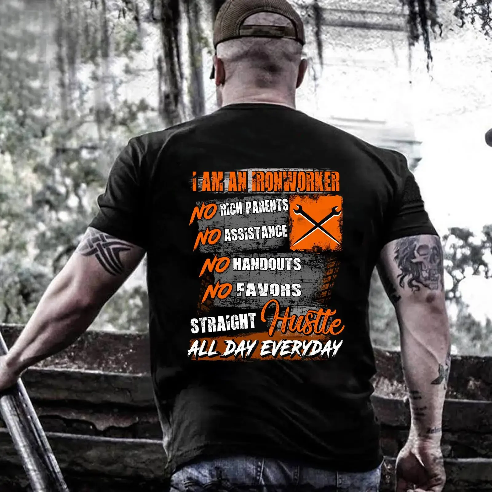 Ironworker T Shirt I am an vintage Washed homme Stretched Stylish fashion Casual Versatile Top For Everyday Wear Comfortable