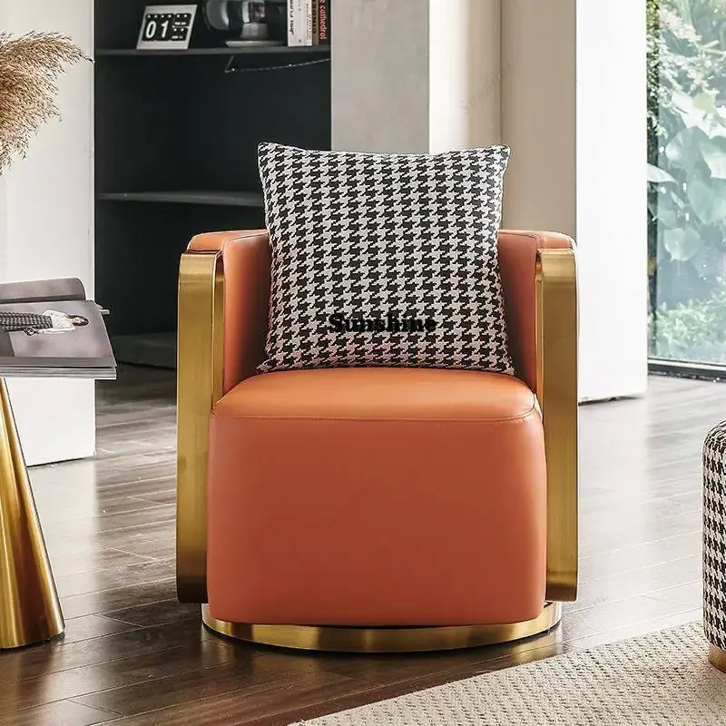 

Light luxury rotatable lazy sofa chair hotel clubhouse reception negotiation chair FT