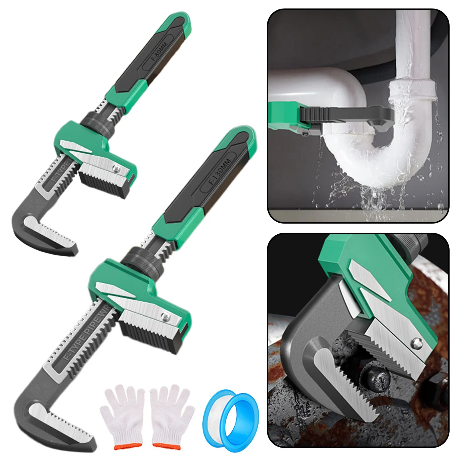 Higher-Precision Adjustables Wrench Portable Wide-Jaw Large Opening Wrench Sets For Disassembly Assembly Wrench Tool 80mm/130mm