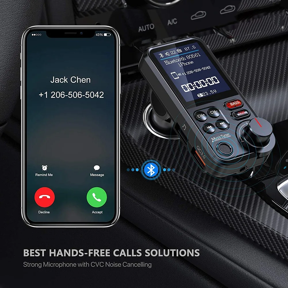 Mp3-плеер BT93 автомобильный с USB-портом и поддержкой Bluetooth 5,0
