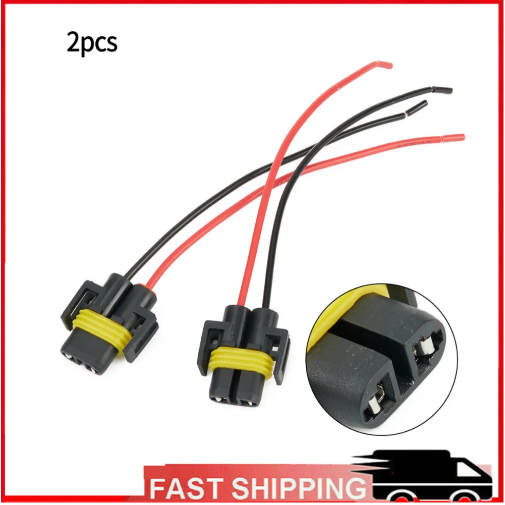 2 Pcs H11 H8 Female Socket Extension Connector Headlight (not Include LED Lights) H9 886 889 892 893 PG13 PGJ13 880 890 862 884