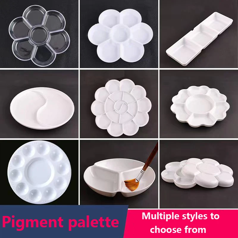 يمكن إعادة استخدام لوحة اللوحة متعددة الأشكال وصينية الطلاء ولوحة الألوان والألوان المائية وصندوق لوحة الرسم الزيتي