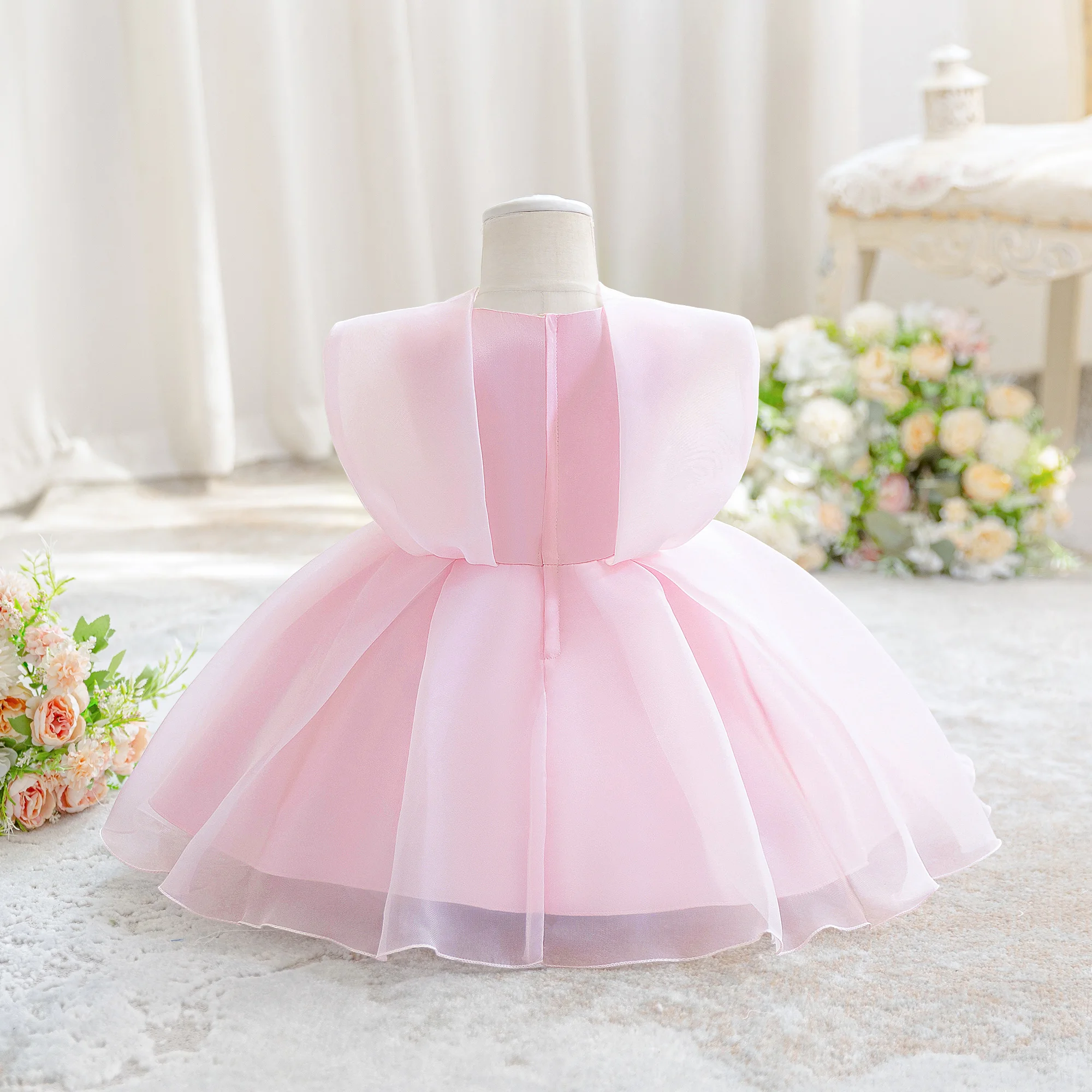 Kinderkleider, Prinzessinnenkleider, Tutu-Kleider, Blumenmädchenkleider, Partykleider, Abendkleider für den ersten Geburtstag des Babys – Detail 5