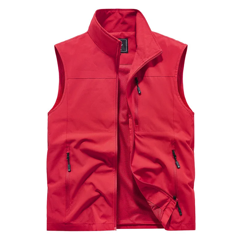 New Summer Men Outdoor Cargo Vests Thin Mesh Breathable Waistcoats Climbing Sleeveless Jackets Male Sportswear Casual Vests 6XL - Image 2