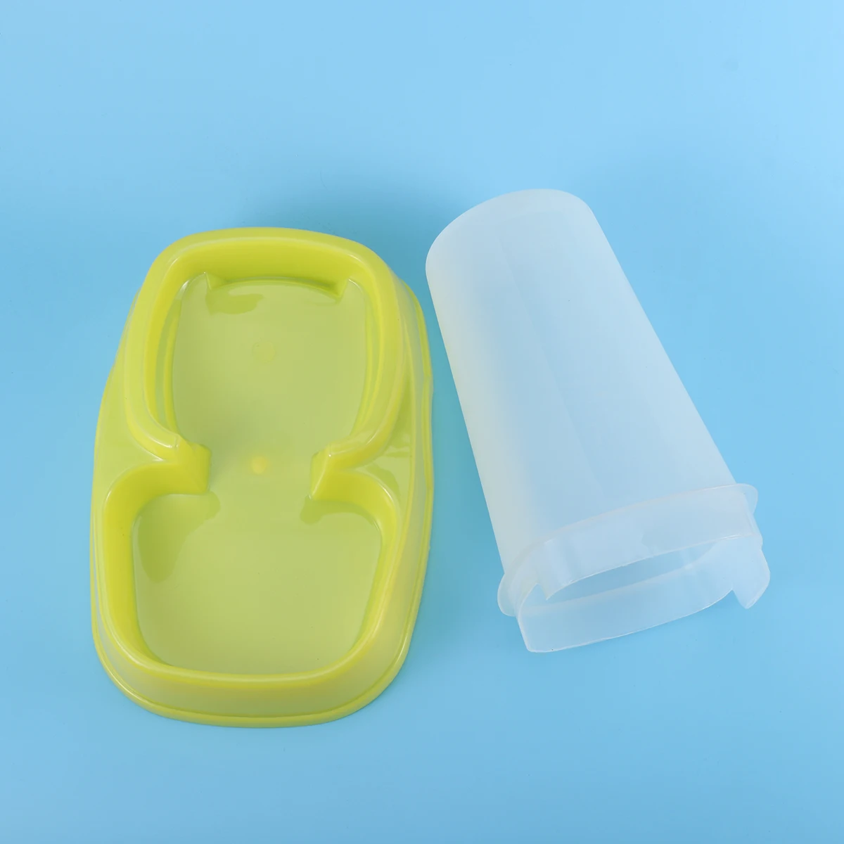 

Pet Food Feeder Automatic Feeding Bucket for Dog Dispenser Container Yellow Cat