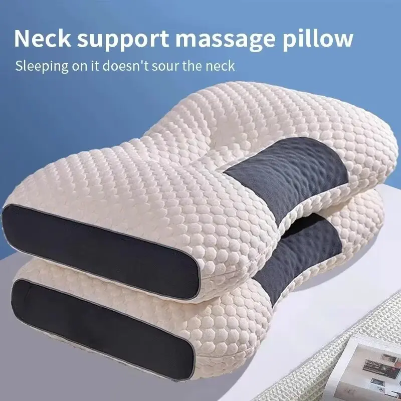 NEW Pillow Help Sleep And Protect The Neck Cervical Orthopedic Household Soybean Fiber Massage SPA Pillow For Sleeping 2025