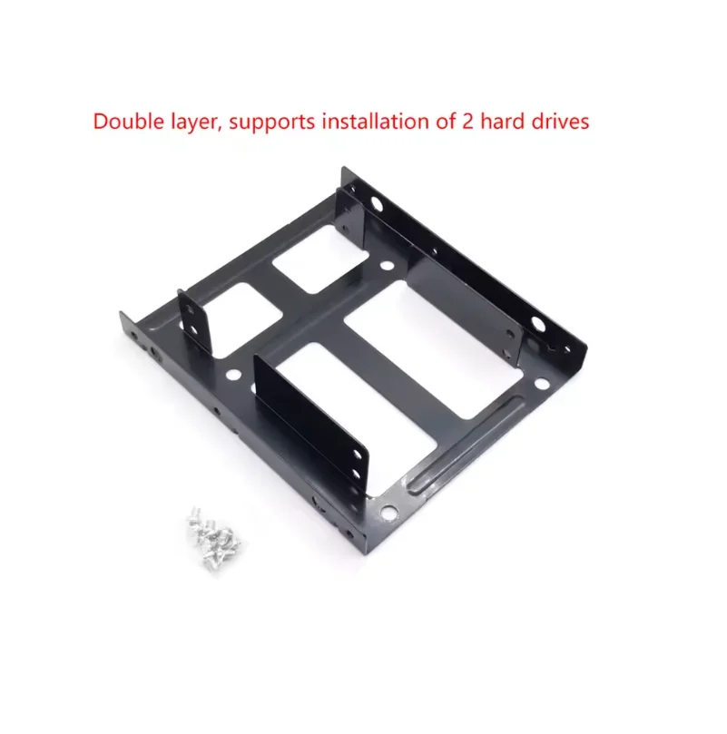 2.5-inch to 3.5-inch Dual-Bay External HDD/SSD Bracket Metal Adapter Kit, No SATA Cable Or with SATA Cable Set