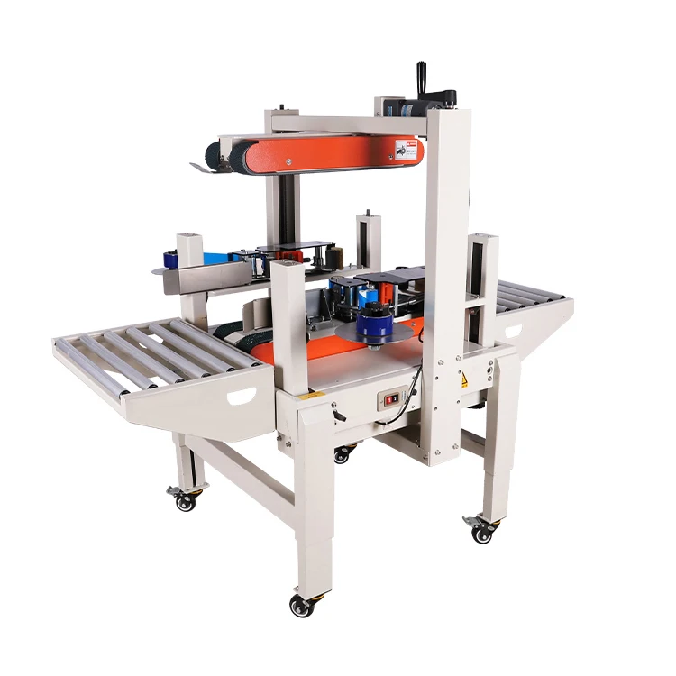 

High Speed Semi Automatic Horizontal Side Tape Cookie Food Carton Box Sealing Machine