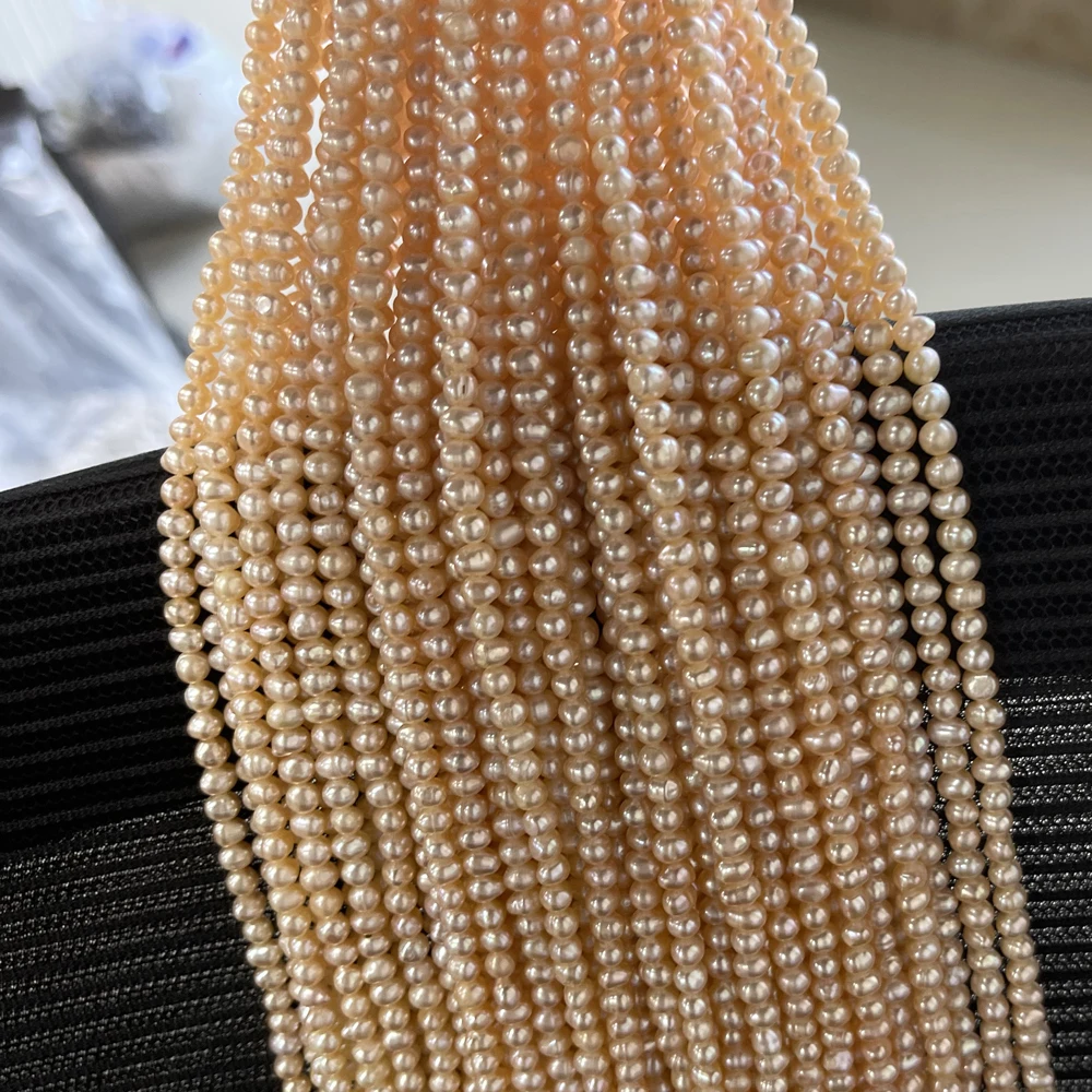 

AA 4-5mm Potato Shape Pink Natural Freshwater Pearl Loose Beads for Needlework Jewelry Making DIY Necklace Bracelet Accessories