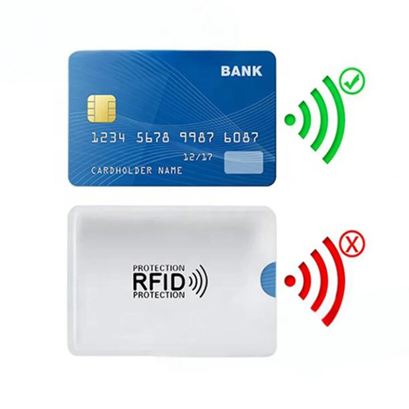 

1-10pcs RFID Card Sleeves Anti-Scan Debit NFC Card Protector Anti-magnetic Aluminum Foil Portable Bank Credit Card Holder