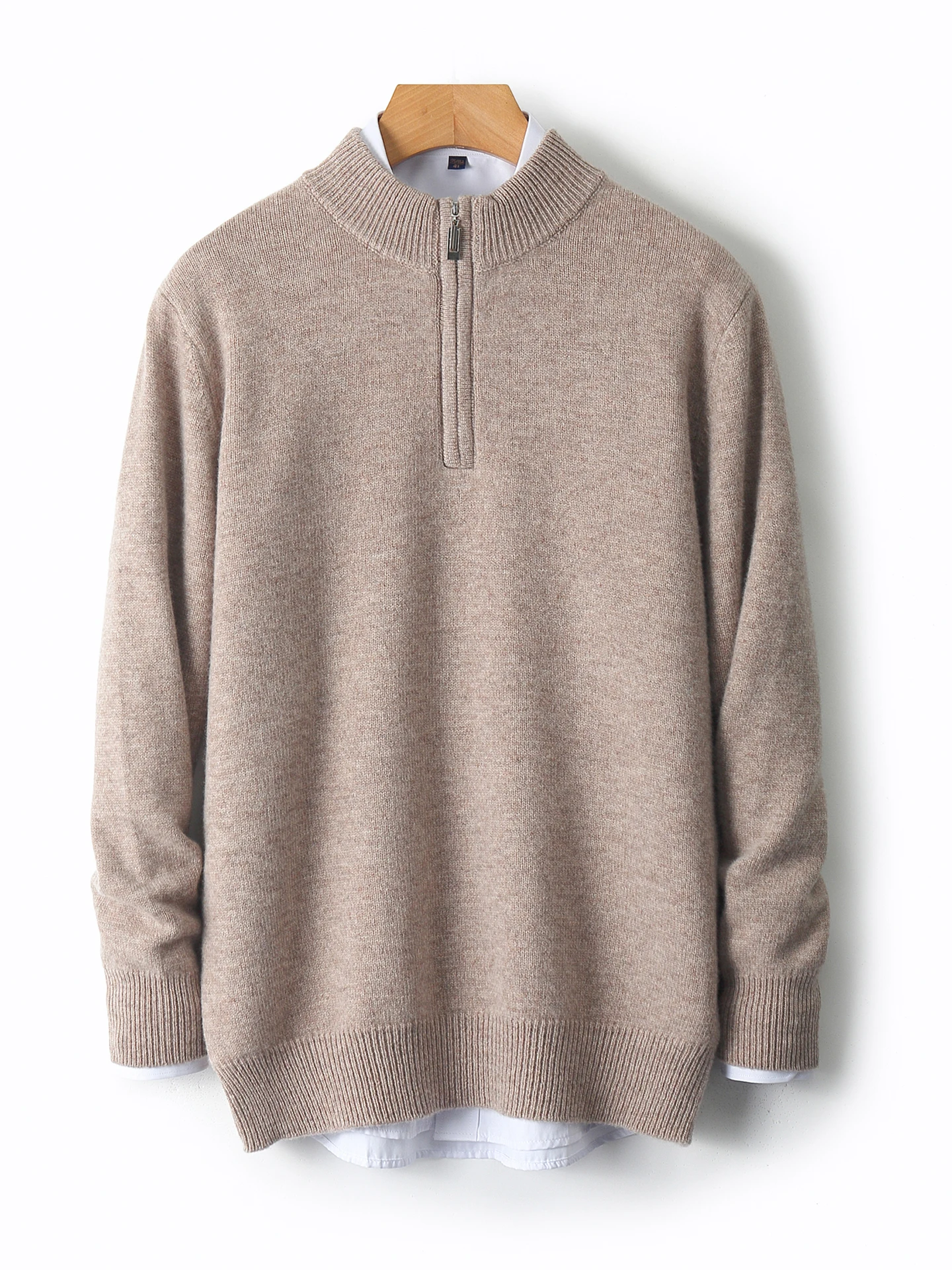 Classic Autumn Winter Man Sweater Smart Casual 100% Merino Wool Knitwear Thick Pullover Long Sleeve Clothing Tops Men's Jumper