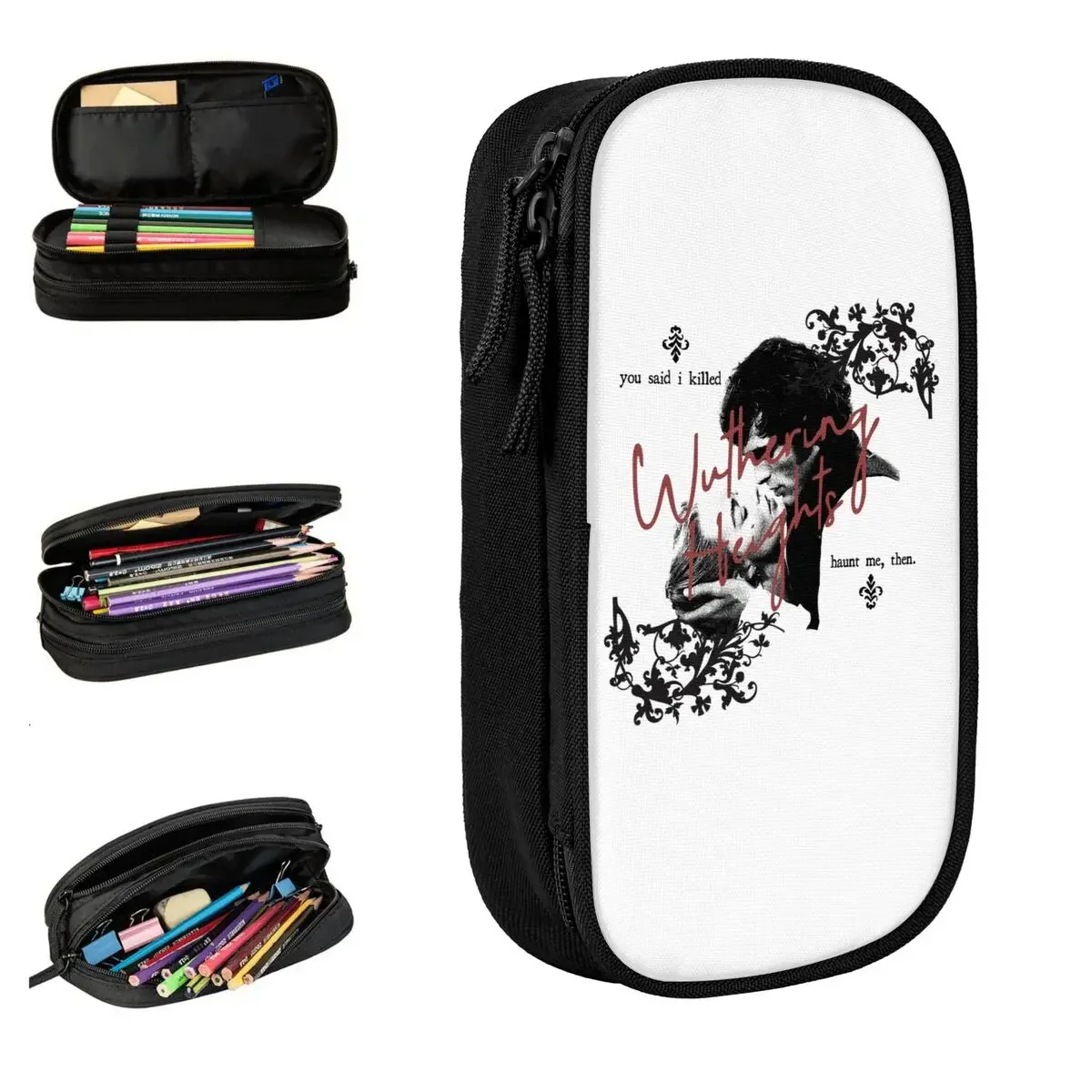 Wuthering Heights Movie Pencil Case Jacob Elordi Pen Box Bags for Student Large Storage Students School Cosmetic Pencilcases