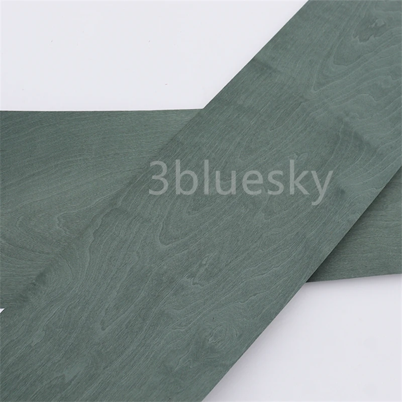 Natural Wood Veneer Stained Dyed Maple for Furniture about 0.5mm Dark Green