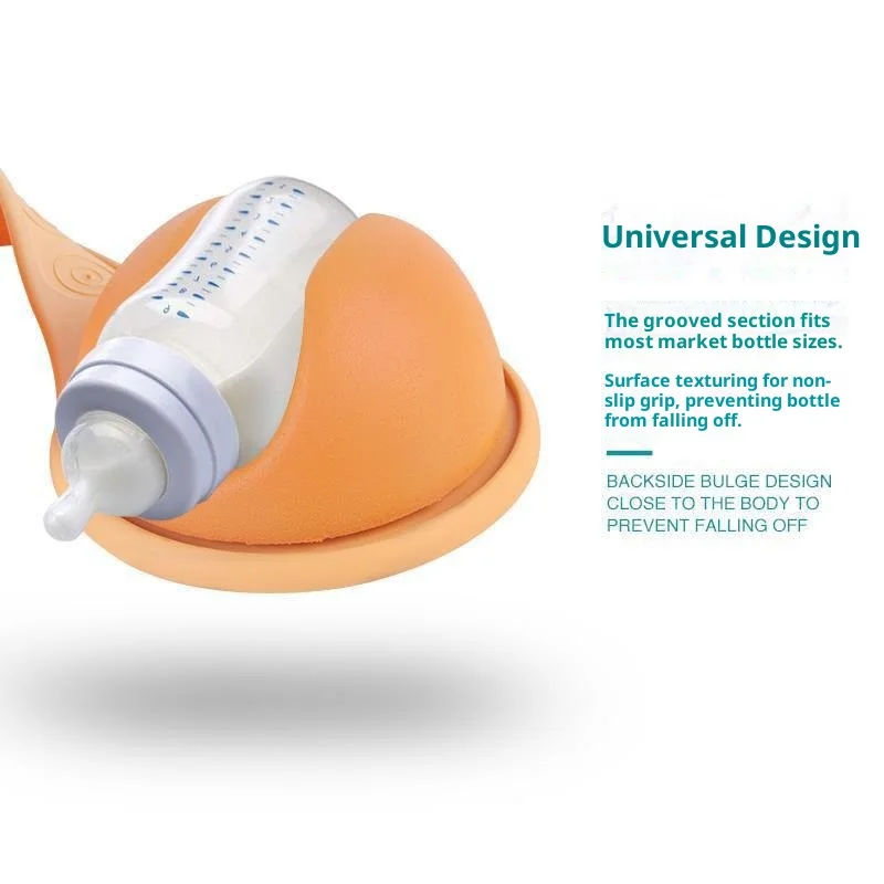 حامل تغذية زجاجات السيليكون بدون استخدام اليدين، تحرير يدك، حامل زجاجة الرضاعة من السيليكون، رف تخزين، منظمة منزلية