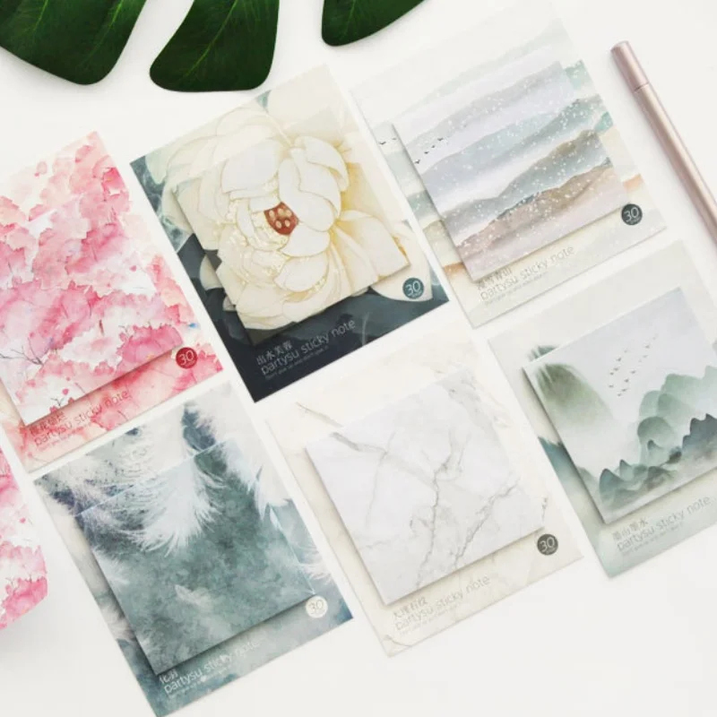 30 Sheets Multi Functional Memo Pad Portable Student Notes Write a Message And Note Student Self-Adhesive Notepad