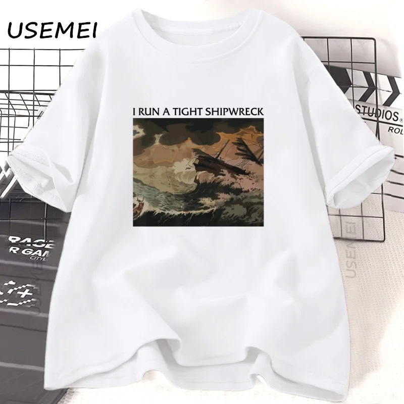 أنا أركض حطام السفينة الضيقة أمي تي شيرت المدرسة المنزلية ماما تي شيرت مضحك ماما التي شيرت هدية عيد الأم عادية القطن قصير الأكمام #1