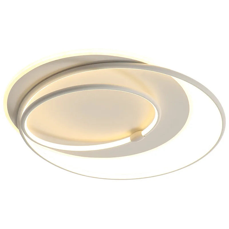 Modern White LED Lâmpada Do Teto Com Controle Remoto Para Estudo Quarto Sala Home Roof Fashion Ring Chandelier Iluminação 2023