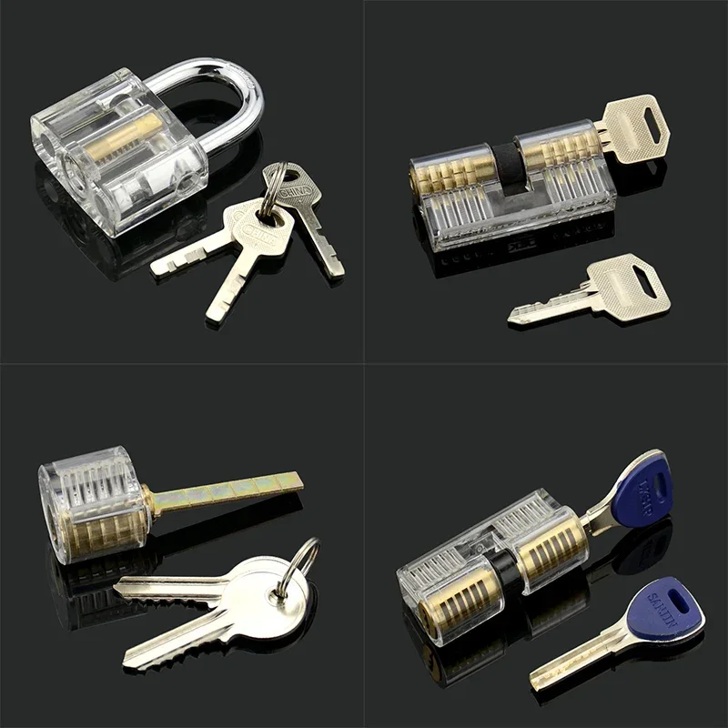 Serrures transparentes multi-pal, outils d'entraînement au serrurier, ensembles de sélection de verrouillage Visible