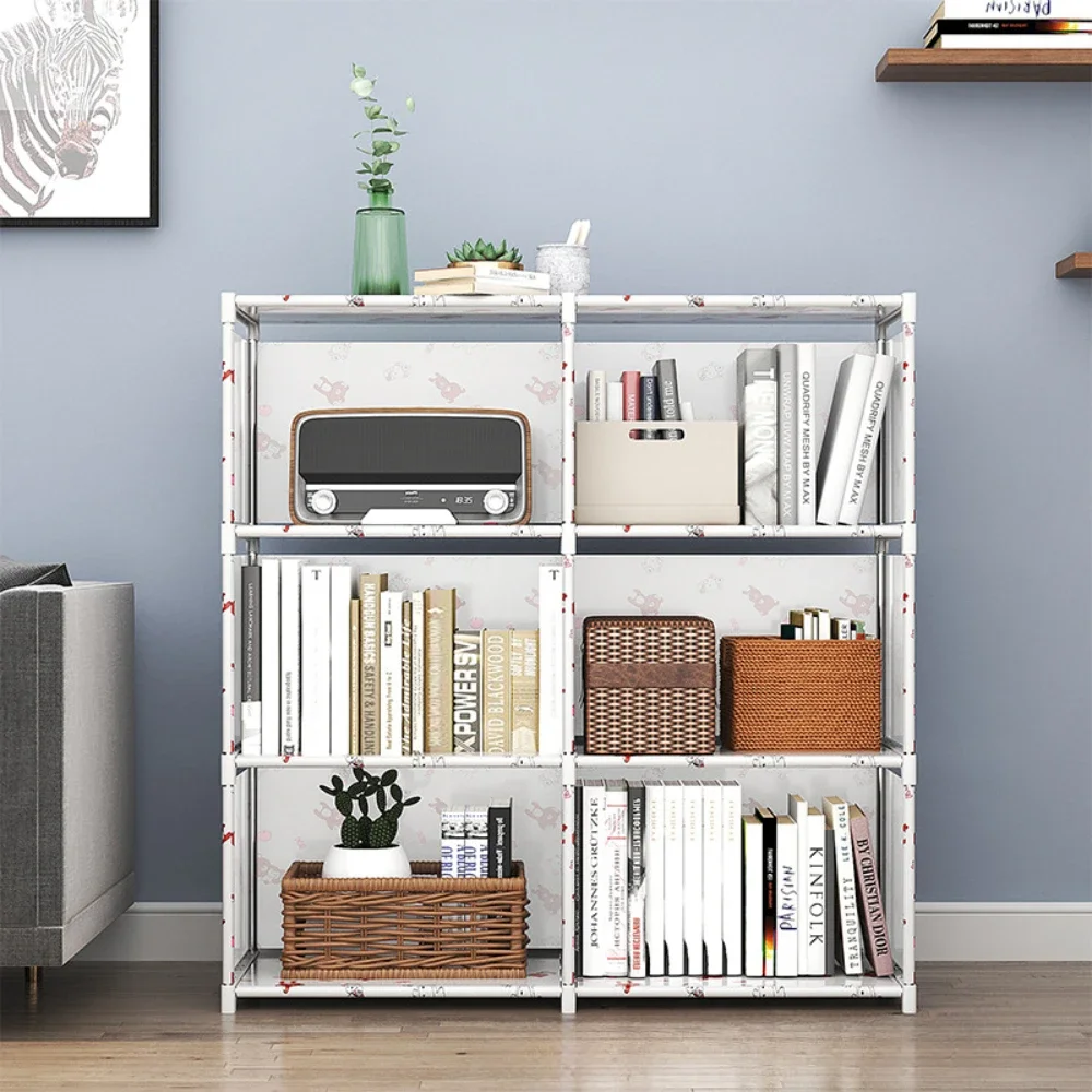 Bookshelf Simple Book Storage Rack Bookcase Debris Shelf Multi-layer Closet Organizer Living Room Easy Assembly Bookcase Storage