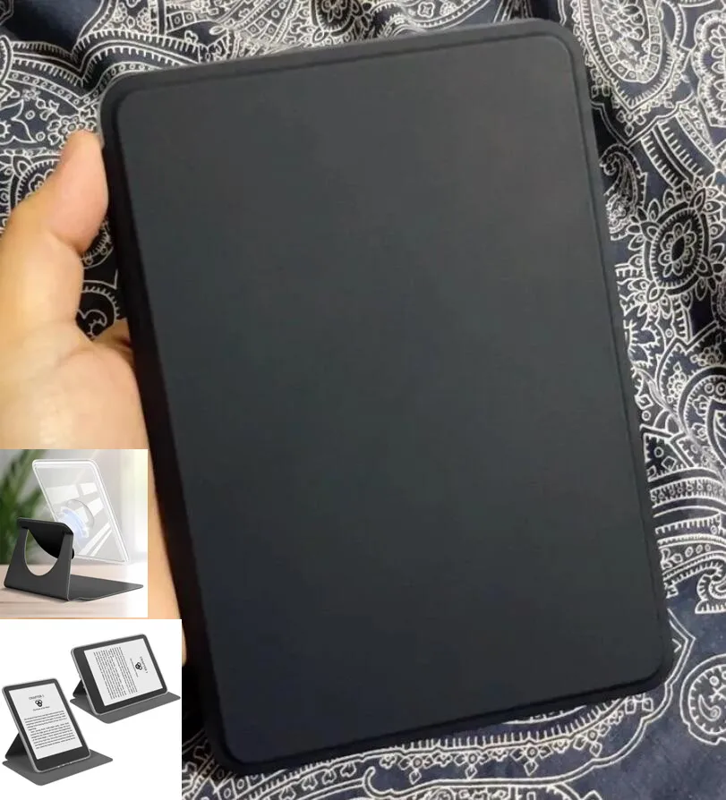 

Умный вращающийся чехол из искусственной кожи с акриловой задней панелью для Kindle 8-го поколения 2016, выпуск SY69JL, электронная книга, прозрачная магнитная крышка