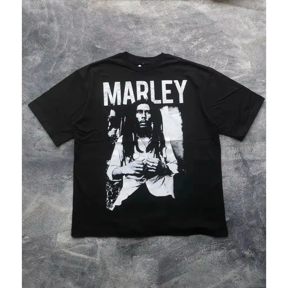 Y2k Top BOB MARLEY T-shirts Printed Knit Print T-Shirt Oversized T Shirt Harajuku Gothic Men Women Clothing Unisex Tees