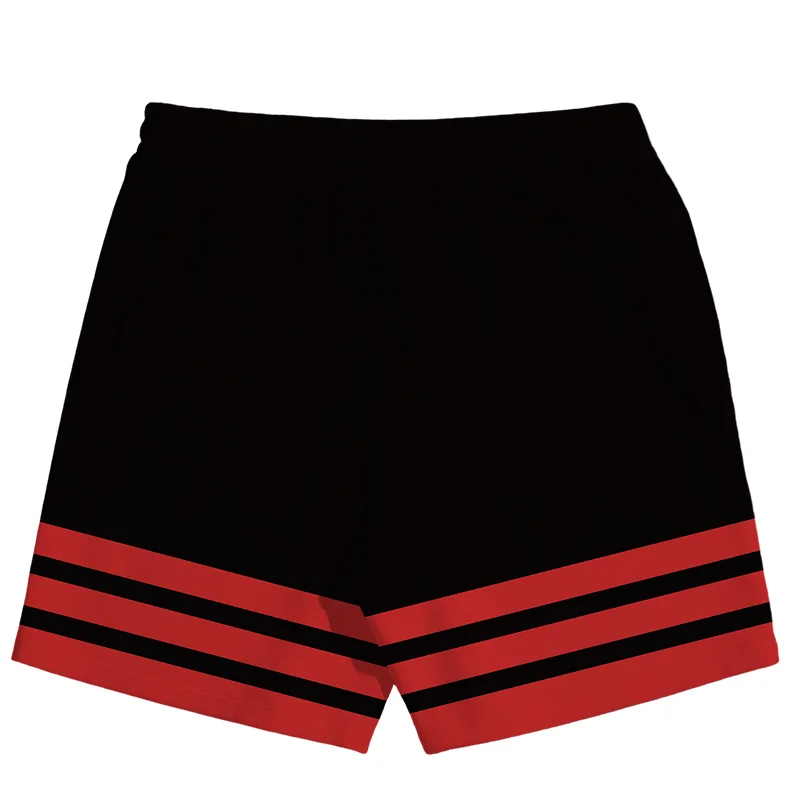 American Retro Black Panther Flower Tokyo 3D Print Simple Casual Sports Breathable Training Men and Women Daily Shorts