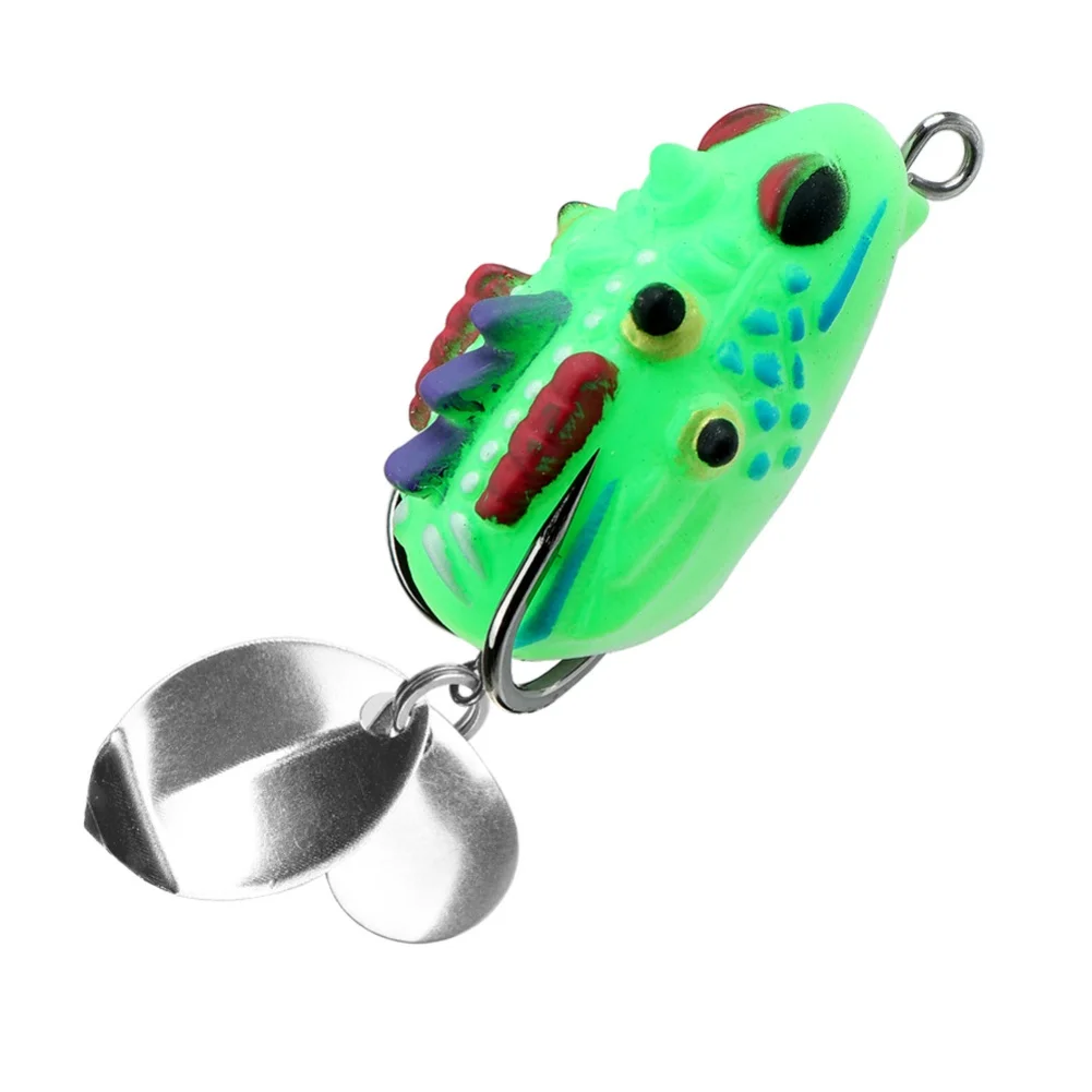 For Fishing For Baitcasting Vibrant Colors Double Blades Fishing Trip 6 Options A-F High Performance Frog Bait Fishing Lure