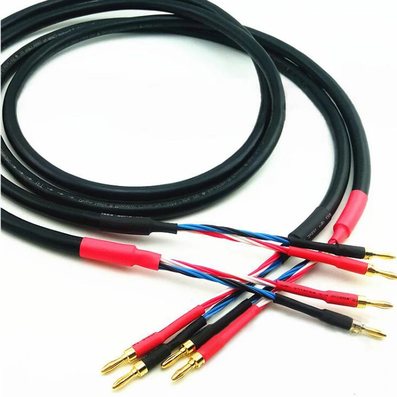 HIFI 8N  Helix8 Hifi Fever Audio Speaker Cable Banana To Pin Gold Plug