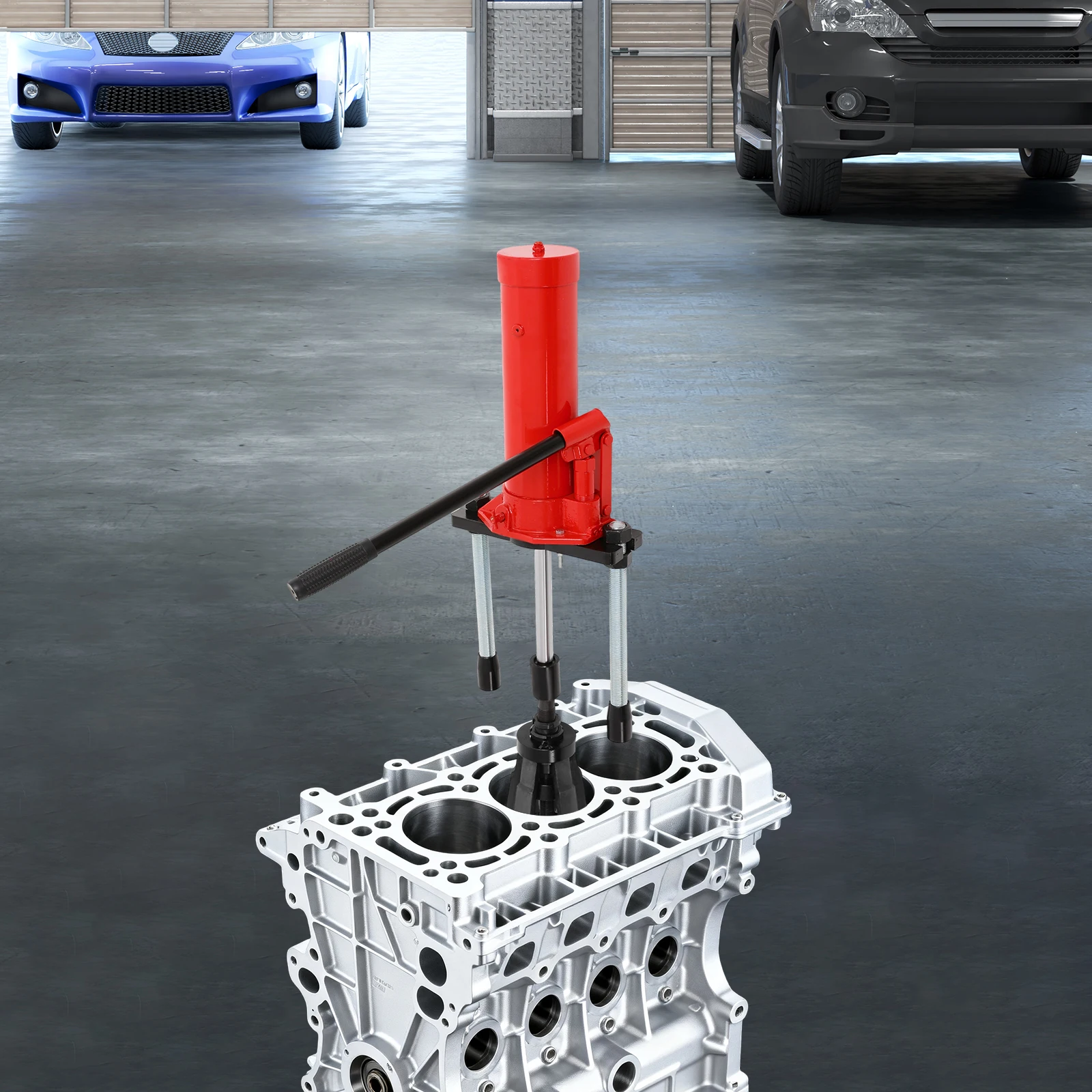 أداة سحب الأسطوانة باللون الأحمر + الأسود (المهنية وتوفير التكلفة) - متخصصة لإزالة بطانة الأسطوانة / تفكيك المحرك، وقابلة لإعادة الاستخدام