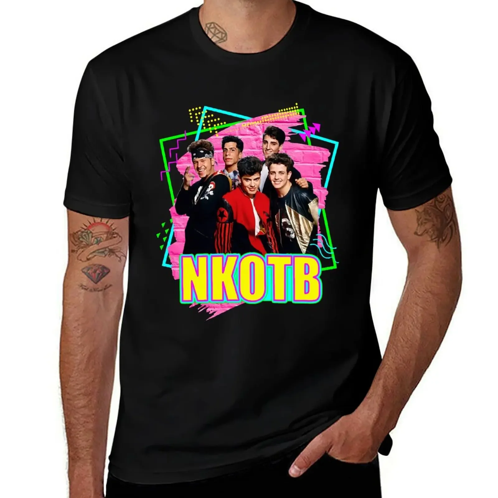 

Nkotbs Men Musics T-Shirt customs aesthetic clothes Men's cotton t-shirt