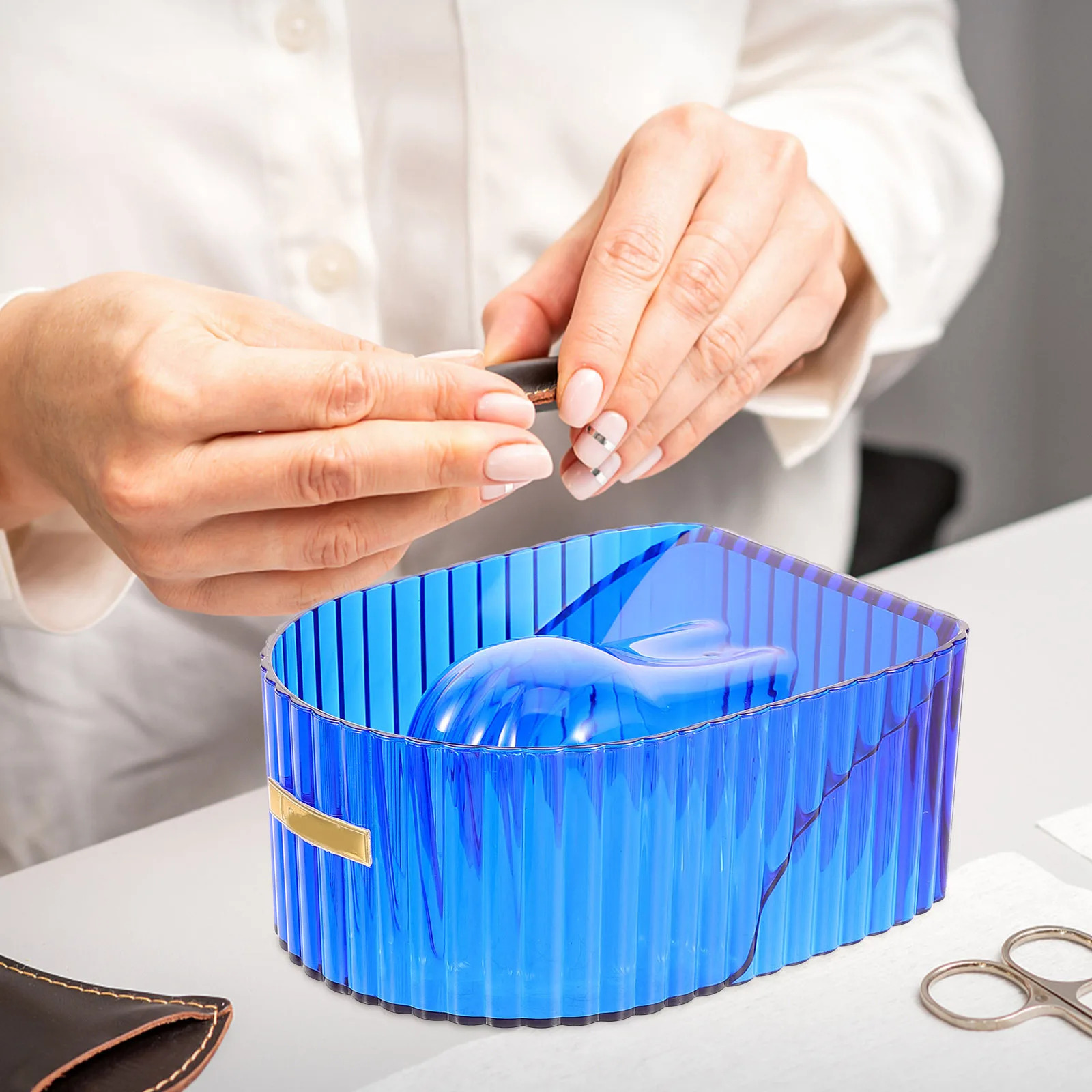 อ่างแช่เล็บอะคริลิค สำหรับทำเล็บมือ บำรุงผิวมือ ช่วยให้หนังกำพร้านุ่ม ขนาดใหญ่ สำหรับร้านทำเล็บ ใช้ในบ้าน ทำเล็บเอง อุปกรณ์ทำเล็บ แช่ล้างเล็บ