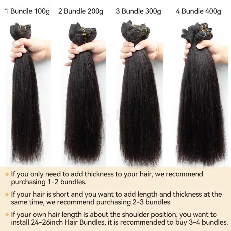 MRS HAIR-Mèches Yaki Lisses Naturelles Remy, Cheveux Noirs, Double Trame, Rebondissants et Fluffy, 1B, 12 à 24 Pouces, 100g