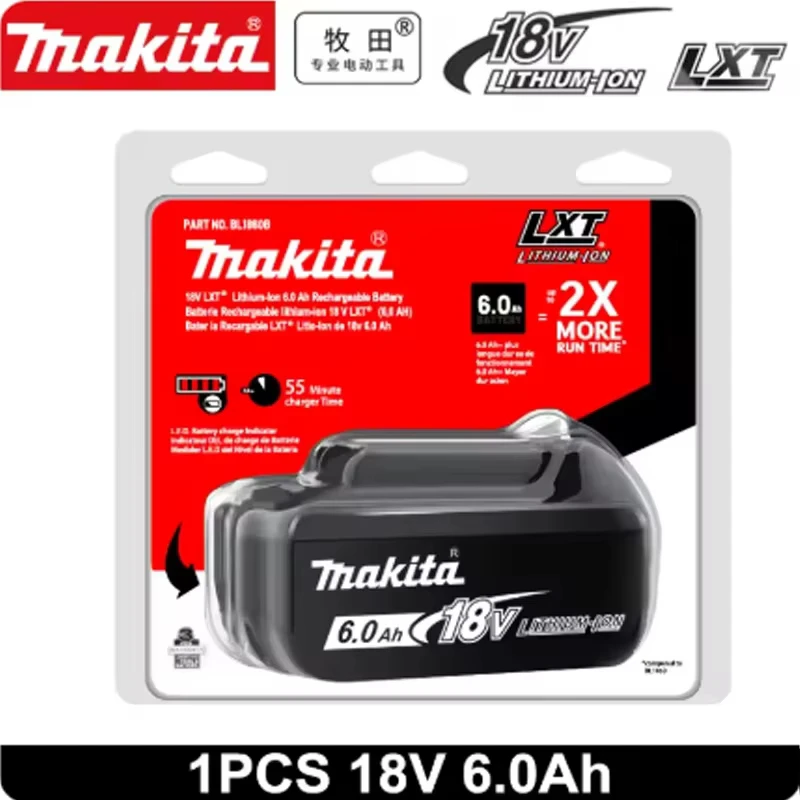 100% originaler Makita-Akku, 18V Werkzeug-Lithium-Akku 6Ah/5Ah 9Ah für Makita DTW700 DDF487 DTD173 DGA404 HR140D DJV182