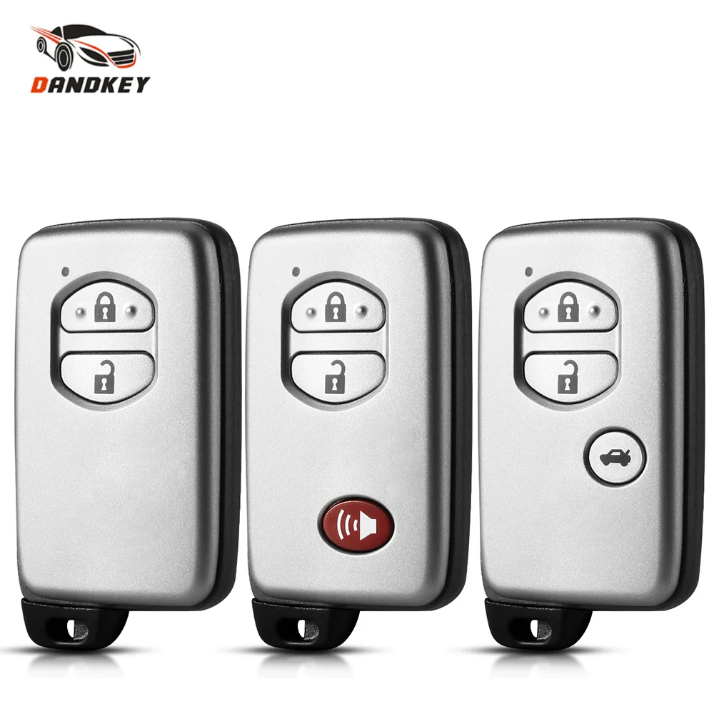 

Dandkey Remote 2/3/4 Buttons Car Smart Key Case For Toyota Aurion Avalon Landcruiser Camry Highlander RAV4 Key Cover FOB Shell