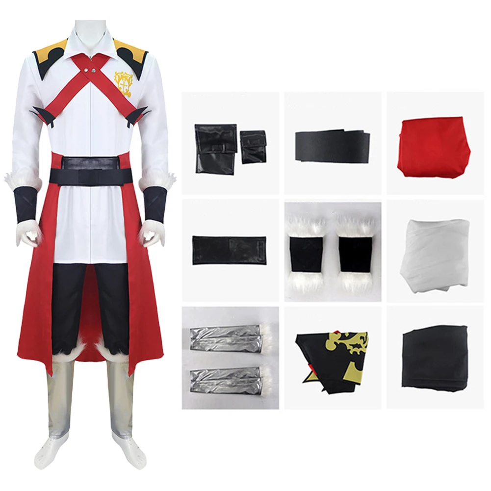 2017 الكرتون القلعة تأثيري تريفور بلمونت الملابس أعلى السراويل حزب تمويه لعب الأدوار هالوين زي كرنفال وتتسابق الدعاوى