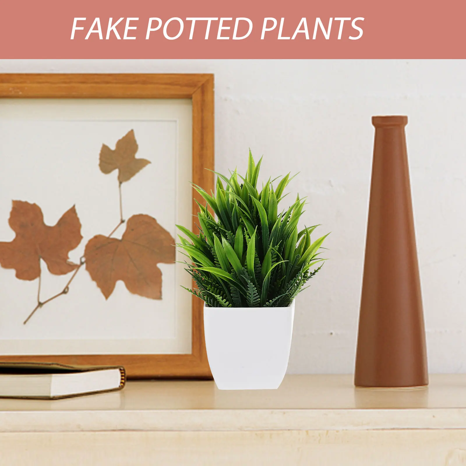 

Artificial Plants for Home Decor Indoor 3pcs Fake Potted Plants Mini Small Faux Bonsai Plant Mixed Style Decoration