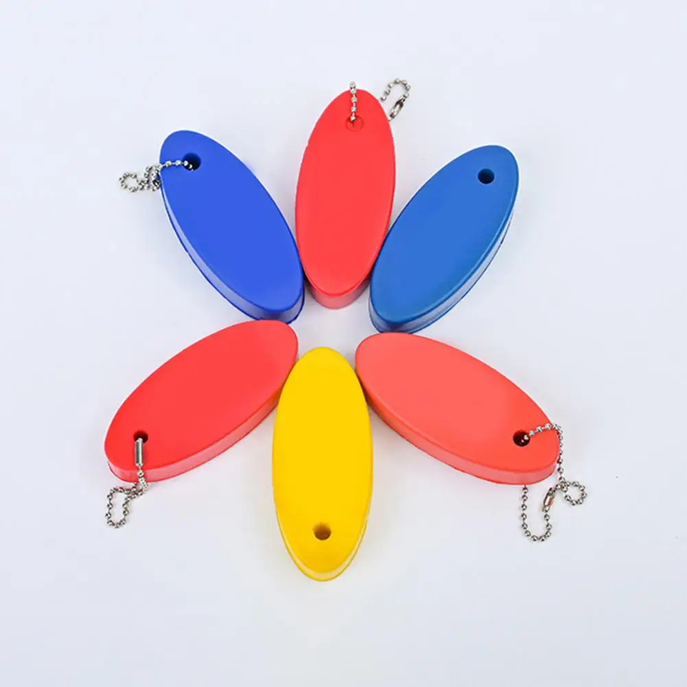 

Foam Floating Buoyant Keychain Waterproof Vinyl Oval Float Key Rings Pendant Buoy Key Chain Floating Keyring for Water Sports