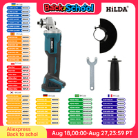HILDA 21V Brushless Angle Grinder Brushless Polishing Machine Handheld Rechargeable Electric Power Tools for Makita Battery