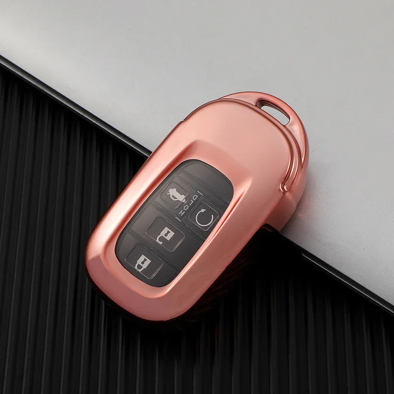 سيارة مفتاح بعيد غطاء قذيفة فوب لهوندا سيفيك 2022 4 أزرار مفتاح حامي حامل المفاتيح اكسسوارات السيارات التصميم #4