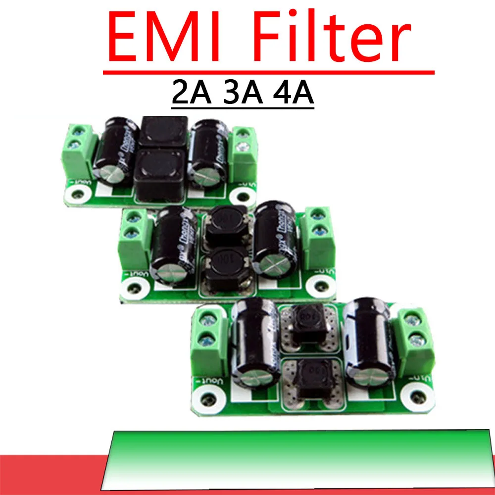 Emi Power Filter Board 050v 2a 3a 4a Emi Filtro Ruído Supressor para 12v 24 Amplificador de Potência de Áudio Carro Switching Power dc