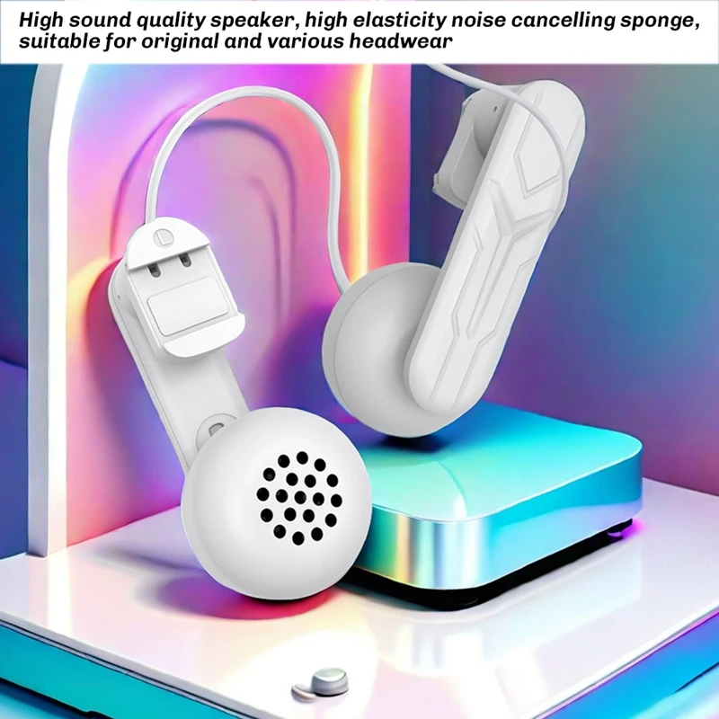 Headphones Clip-on Hanging Headphones Comfortable Sound Enhancer White for / Quest 3 VR Headsets Enhance Pleasure