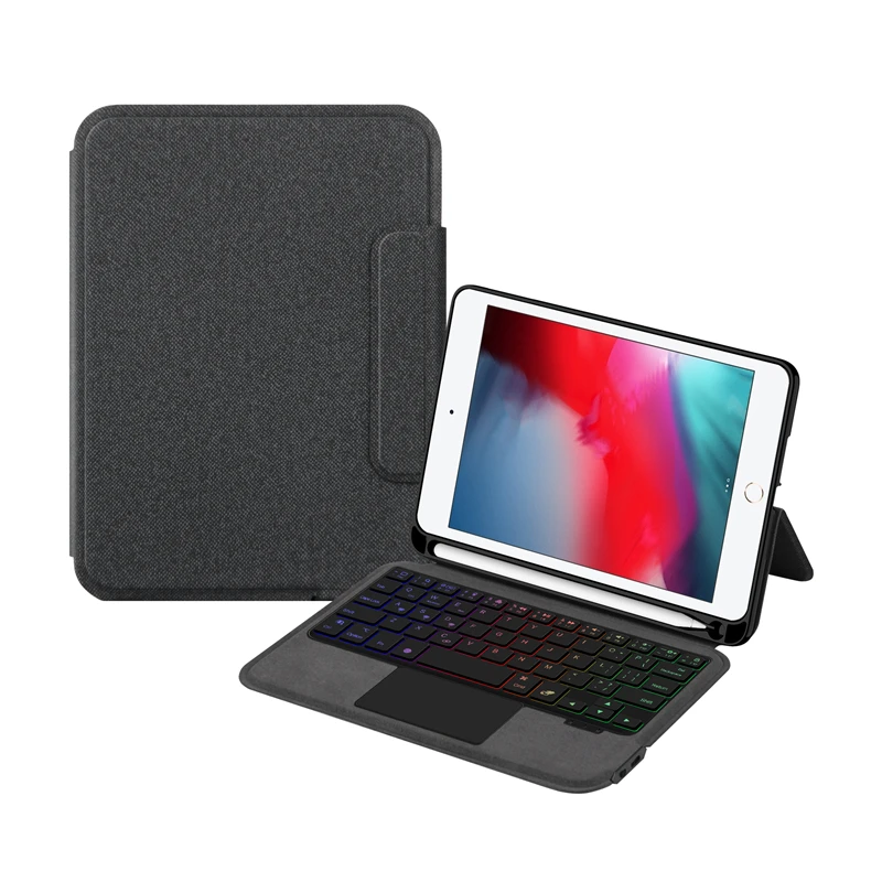 Imagem -06 - Magic Keyboard Stand Case para Ipad Touchpad Backlight Pencil Holder Mini 5th Gen 7.9