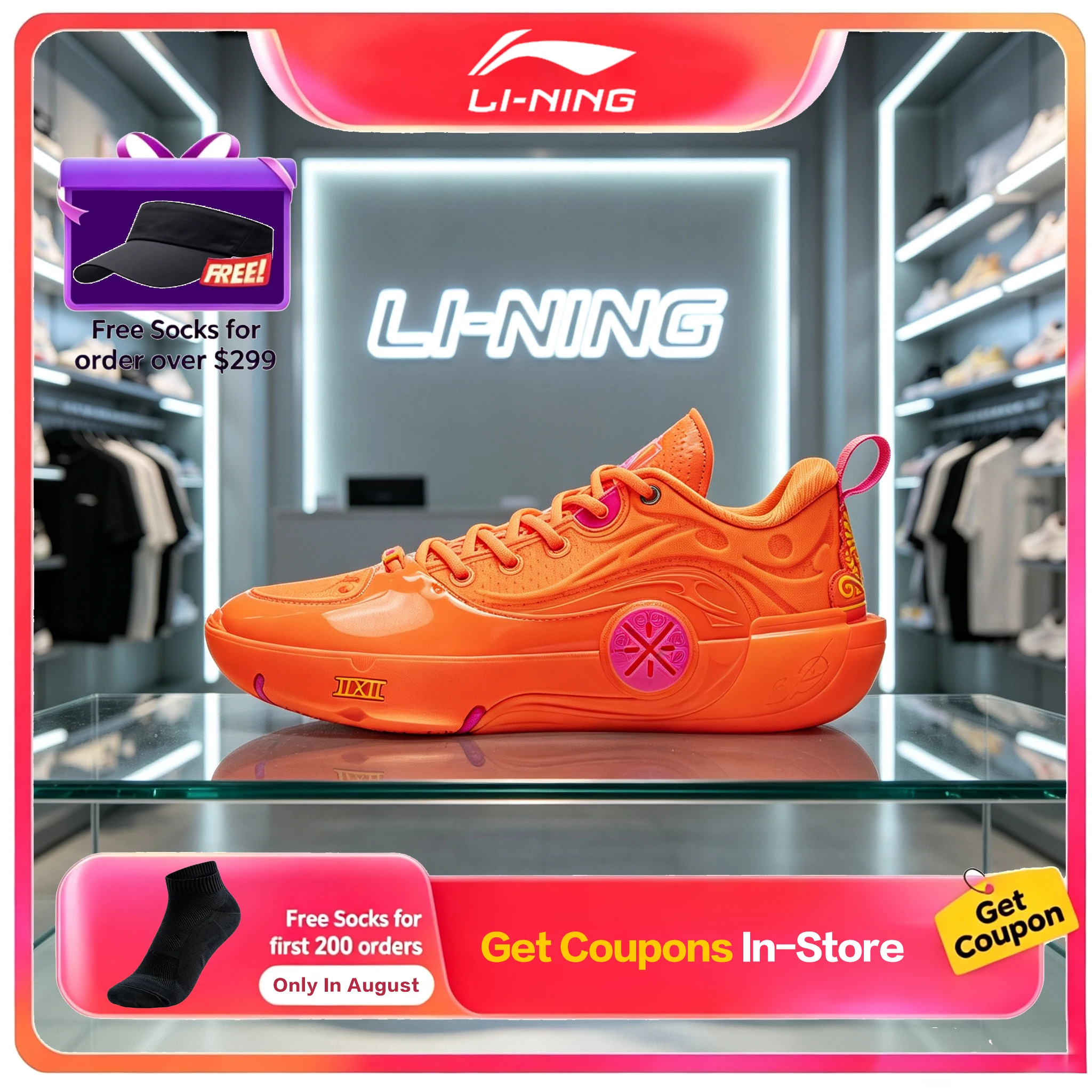 Li Ning Way of Wade 12 Men Basketball Shoes Cushion Rebound Professional Match Combat Sports Sneakers