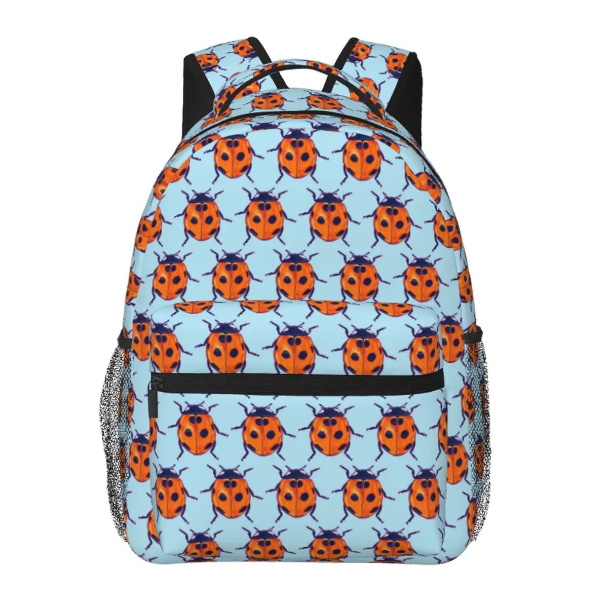Big Ladybug Ladybug Illustration Backpack Student BookBag Children School Bag Laptop Shoulder Bags for Men Women
