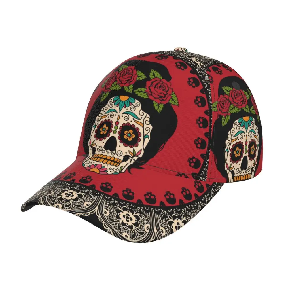 Frame With Mexican Skull Girl Outdoor Sport Caps Baseball Hat Men Women Visor Cap Baseball Cap Street Hip Hop Caps