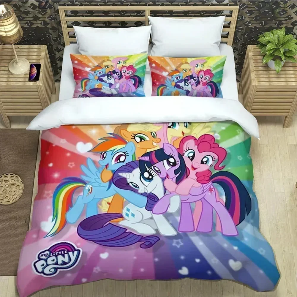 

Cartoon My Little Ponys Bedding Sets exquisite bed supplies set duvet cover bed comforter set bedding set luxury birthday gift