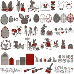 Piggy Craft metal cutting dies cut die mold Easter Egg Bunny Brush Scrapbook paper craft knife mould blade punch stencils dies